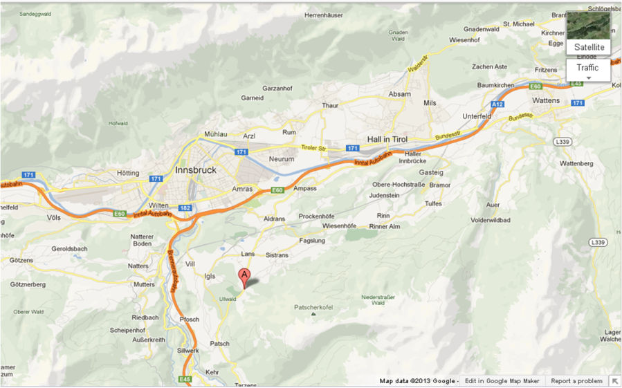 Innsbruck'taki Otelimizin Konumu